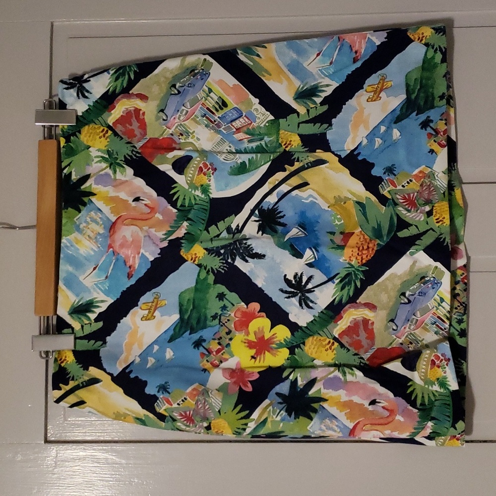 Tropical print cotton skirt from Talbots, size 12P